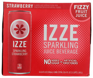 SODA IZZE STRAWBERRY 6/PK    '836093011483