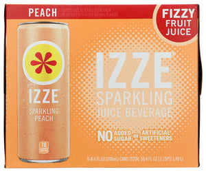 SODA IZZE PEACH 6/PK    '836093011520