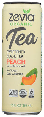 BEVERAGE TEA ZEVIA BLACK PEACH ORGANIC FAIR TRADE   12 OZ  '849429001478