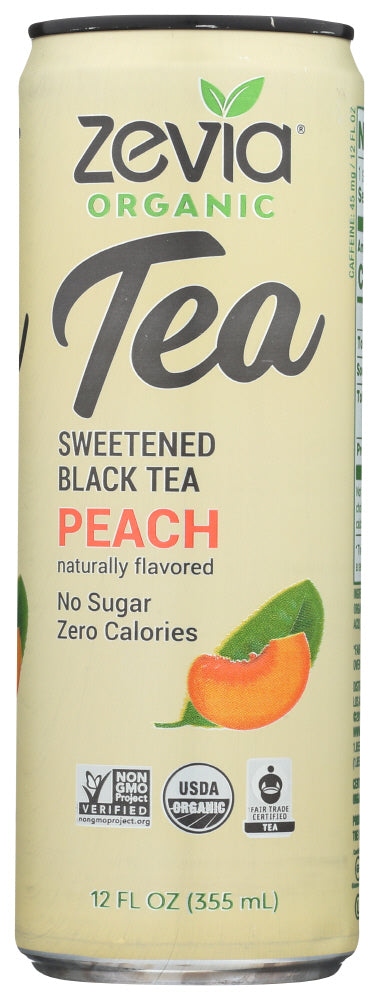 BEVERAGE TEA ZEVIA BLACK PEACH ORGANIC FAIR TRADE   12 OZ  '849429001478