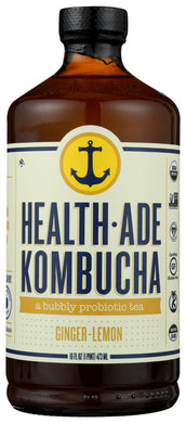 KOMBUCHA HEALTH-ADE GINGER LEMON 16 OZ 851861006096
