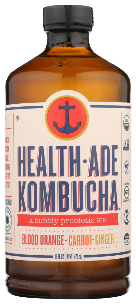 KOMBUCHA HEALTH-ADE BLOOD ORANGE CARROT GINGER ORGANIC 16 OZ '851861006164