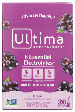 ELECTROLYTE POWDER ULTIMA 20PK GRAP  '853218000818