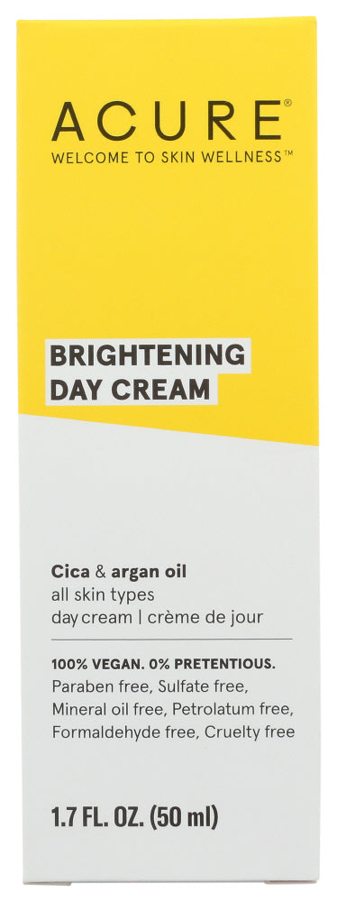 BRIGHTENING DAY CREAM ACURE BRILLIANTLY BRIGHTENING DAY CREAM, COQ10 & ARGAN OIL, 50 ML.  '854049002088