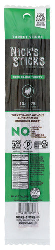 SNACK STICKS NICK'S STICKS, ORIGINAL FREE-RANGE TURKEY, 1.7 OZ. '859154005016