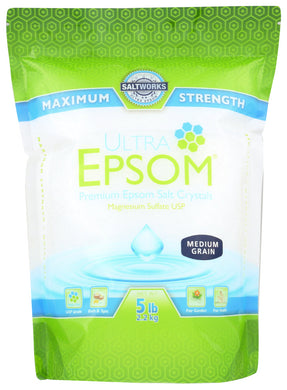 ULTRA EPSOM SALT SALTWORKS ULTRA EPSOM SALT CRYSTALS, 5 LB. '879322003606