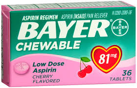 ASPIRIN BAYER LOW DOSE CHEWABLE   '312843132313