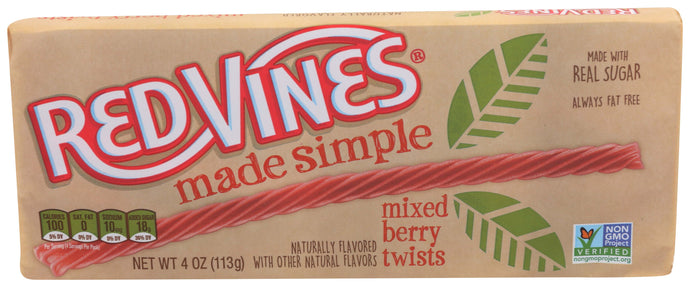 CANDY RED VINES LICORICE TWIST MIX BERRY   4 OZ  '41364502045