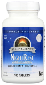 NIGHTREST SOURCE NATURALS 100 TAB    021078003588