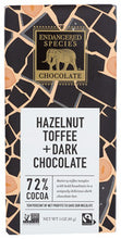 CHOCOLATE BAR ENDANGERED SPECIES DARK HAZEL TOFFEE   3 OZ  '37014242256