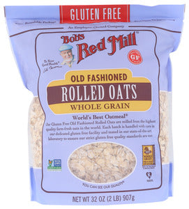 OATMEAL BOB'S RED MILL ROLLED GLUTEN FREE 32 OZ  '39978033758