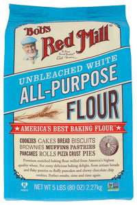 ALL PURPOSE FLOUR BOB'S RED MILL WHITE UNBLEACHED - 5#   '39978533012