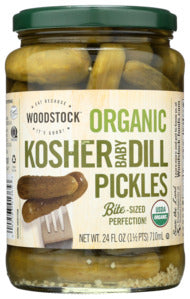 PICKLES WOODSTOCK DILL BABY WHOLE ORGANIC   24 OZ  '42563013653