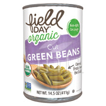 VEGETABLE FIELD DAY GREEN BEANS ORGANIC   14.5 OZ  '42563601744