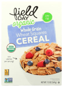 CEREAL FIELD DAY WHEAT SQUARES ORGANIC   12 OZ  '42563602970