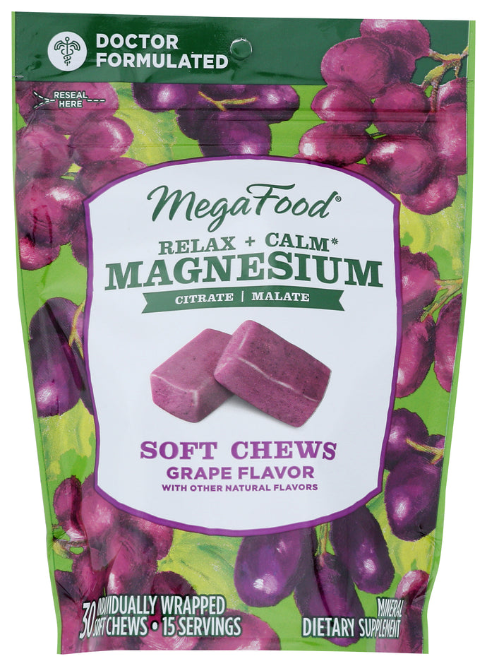 MAGNESIUM MEGAFOOD GRAPE CHEWS  '051494103999