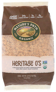 CEREAL NATURE'S PATH  HERITAGE O'S ECO-PAC ORGANIC   32 OZ  '58449770015