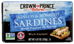 SARDINE CROWN PRINCE SKIN/BONE-LESS   4.37 OZ  '73230008382