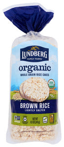 RICE CAKE LUNDBERG FAMILY FARM BROWN SALT ORGANIC   8.5 OZ  '73416000148