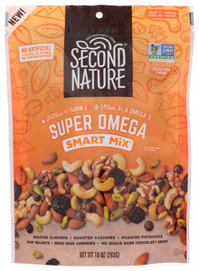 SNACK SECOND NATURE OMEGA TRAIL MIX     '077034013429