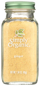 SPICE SIMPLY ORGANIC GINGER GROUND   1.64 OZ  '89836185181