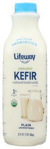 Lifeway Organic Probiotic Low Fat Plain Kefir,  32 OZ  '017077001328