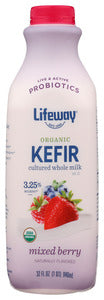 Lifeway Organic Whole Milk Wildberries Kefir   32 OZ  '017077074322