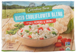 Cascadian Farm Riced Cauliflower Blend with Bell Pepper and Onion  12 OZ  '021908289236