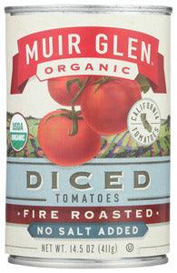 Muir Glen Organic Diced Fire Roasted Tomato No Salt ( 12X14.5 Oz)    '725342269266