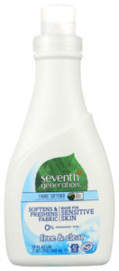 LAUNDRY DETERGENT SEVENTH GENERATION SOFTENER FREE & CLEAR   32OZ  '732913228331