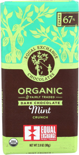 Equal Exchange Organic Dark Chocolate Mint Crunch 2.8 oz 745998990161