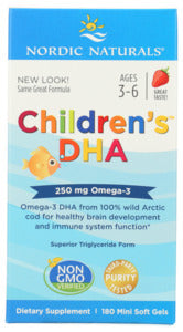 CHILDRENS DHA NORDIC NATURALS 180SG 768990017209