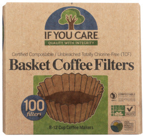 COFFEE FILTER IF YOU CARE BASKET   100 CT  '770009001116
