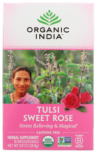 TEA ORGANIC INDIA TULSI SWEET ROSE ORGANIC   18 CT  '801541500161