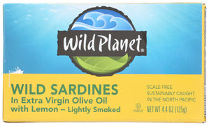 SARDINES WILD PLANET OIL&LEMON   4.375 OZ  '829696000817