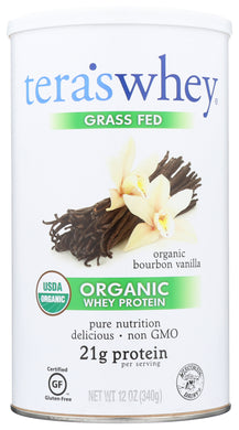 ORGANIC WHEY PROTEIN POWDER TERA'SWHEY ORGANIC WHEY PROTEIN, ORGANIC BOURBON VANILLA, 12 OZ. '850628002548