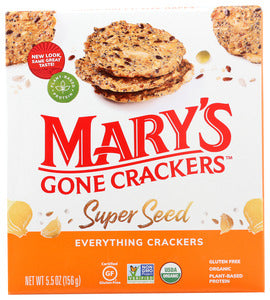CRACKER MARY'S GONE CRACKERS SUPERSEED EVERYTHING  GLUTEN FREE  5.5 OZ  '853665005091