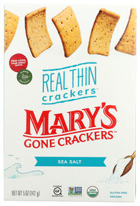 CRACKER MARY'S GONE CRACKERS REAL THIN SEA SALT GLUTEN FREE  5 OZ  '853665005695