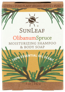 SHAMPOO BAR SUNLEAF 5OZ OLIBANUM SP     '896993002691