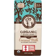 CHOC BAR EQUAL EXCHANGE COCONUT MILK ORGANIC   2.8OZ  '745998990703