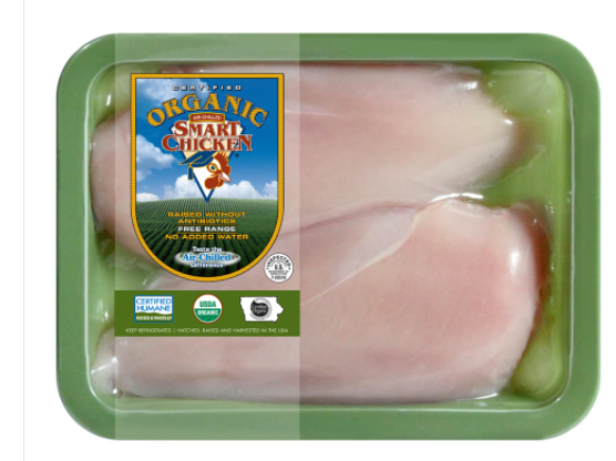 ORGANIC CHICKEN SMART BREAST BONELESS SKINLESS PER/LBS 5700