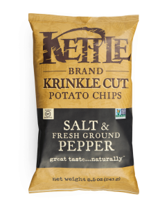 CHIP KETTLE BRAND POTATO CHIP SALT & PEPPER KRINKLE CUT 5 OZ '84114107077