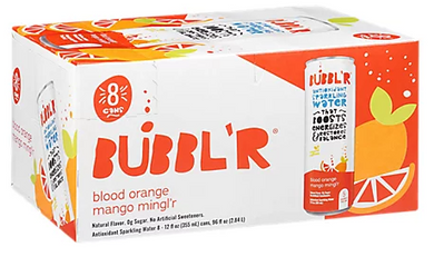 BEV BUBBLR BLOOD ORANGE MANGO 6/PK    028435600312